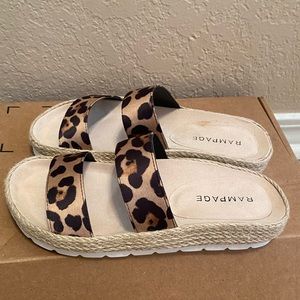 Rampage Animal Print Sandals